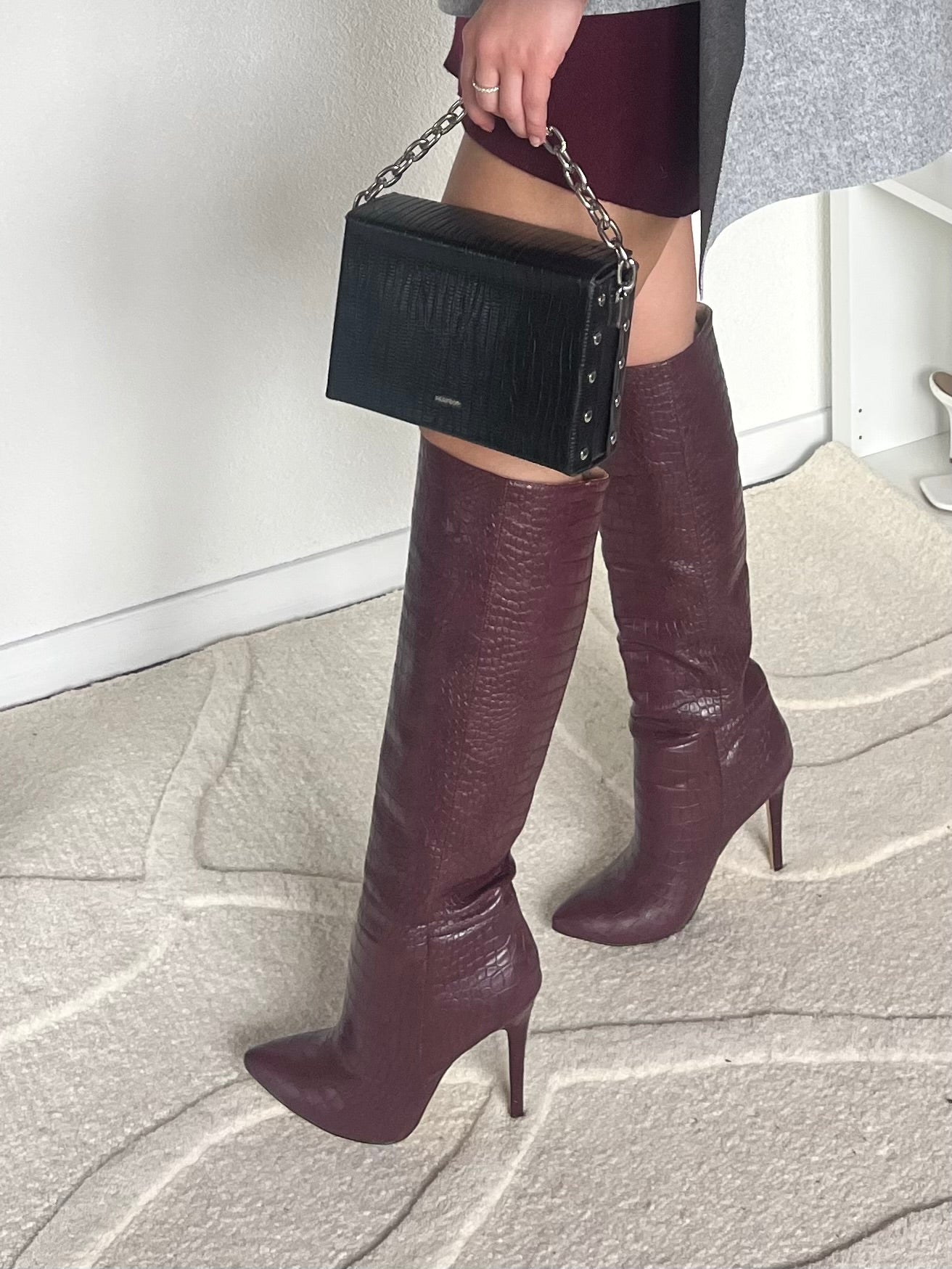 Bottes à motif crocodile