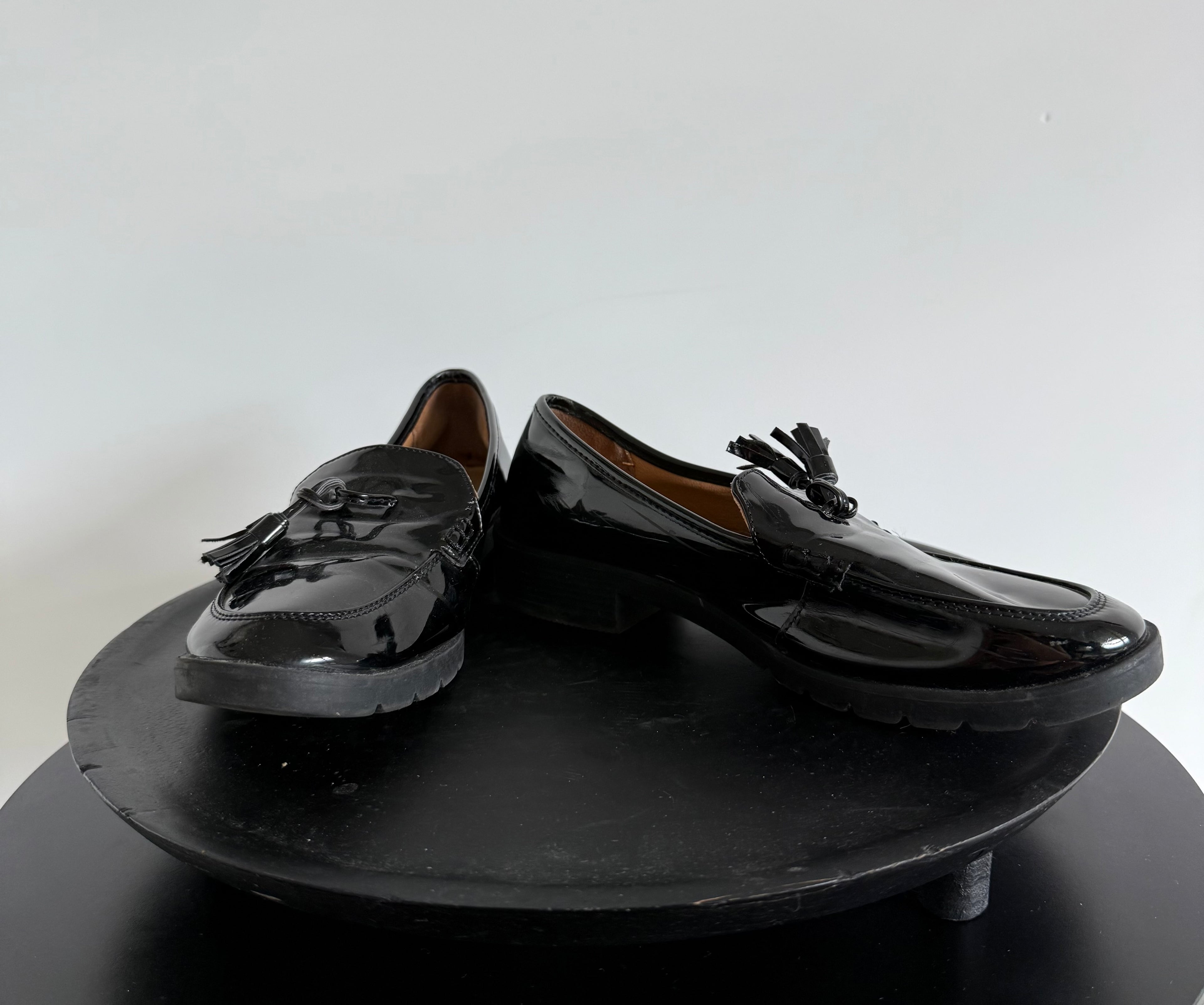 Mocassins vernis noirs