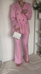 Ensemble 2 pièces: blazer croisé et pantalon